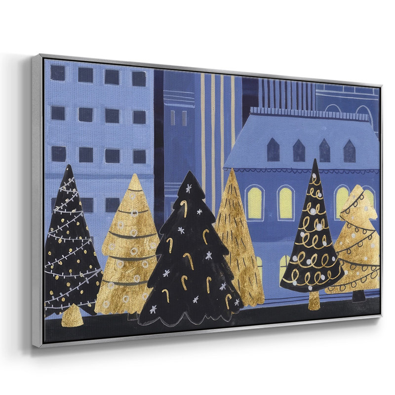 Collection «Holiday Night» A, H 25 po x l 37 po x P 1,5 po, Encadrement argenté