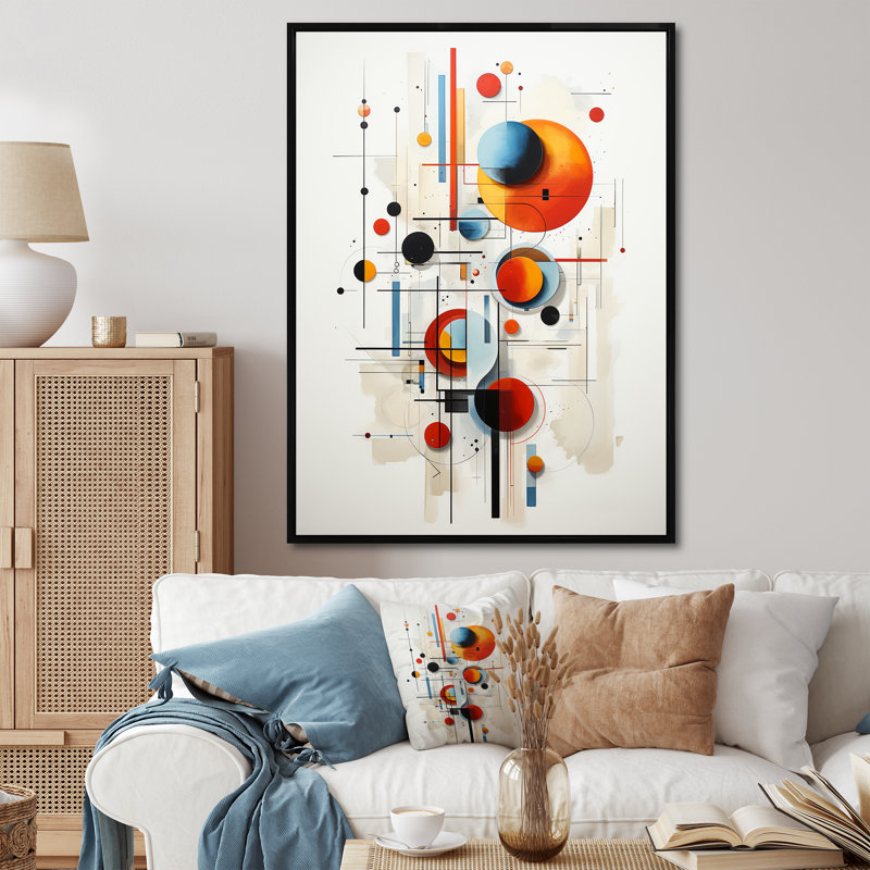 «Jacquelene Colorful Suprematism Pure Abstractions II», reproduction sur toile, Cadre flottant noir