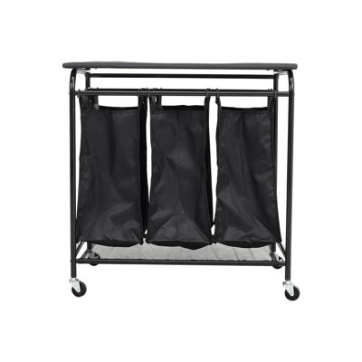Rosembert Metal Laundry Room Organizer with Wheels