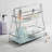 2 Tier Hammered Mirror Vanity Tray Tower