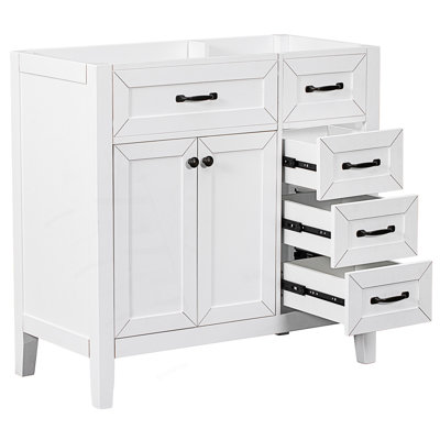 Meuble-lavabo de salle de bain, armoire avec tiroirs, armoire à cadre en bois, armoire d'appoint
