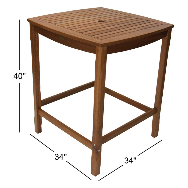 Table de bar en bois massif Benedetto