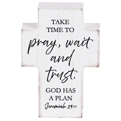 Tabletop Cross Take Time To Pray 3x4