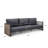Pawni Teak 99.2'' Outdoor Patio Sofa with Custom Cover