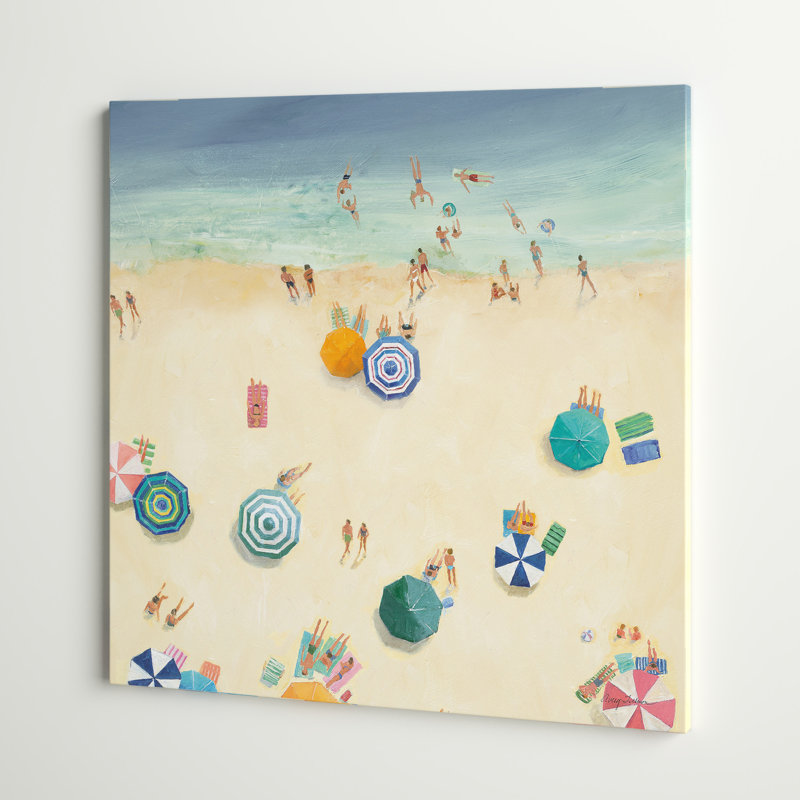 «Summer Beach Fun II Bright Crop», impression, H 36 po x l 36 po, Toile tendue, Non