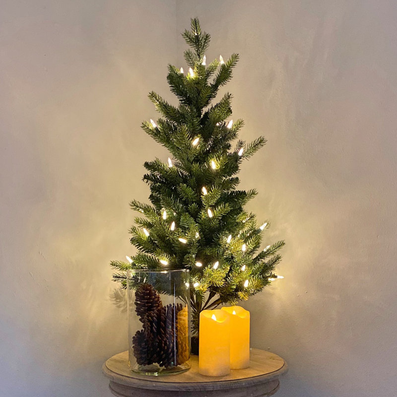 90' H Lighted Artificial Fir Christmas Tree, 3' H