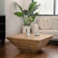 Table basse en bois Arsis, table basse en bloc, table basse naturelle