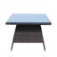 Table d'extérieur brun avec verre trempé - aluminium, brun et brun