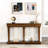 Modern Oak Console Table With Secure Leg Setup And A Display Shelf In Rectangular Surface Functional
