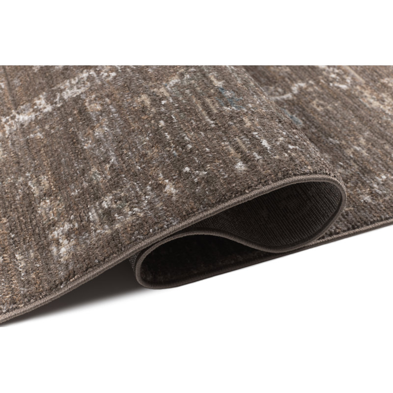 Haven Power Loomed Polyester Indoor Rug, 5'3x7'6, Dark Brown