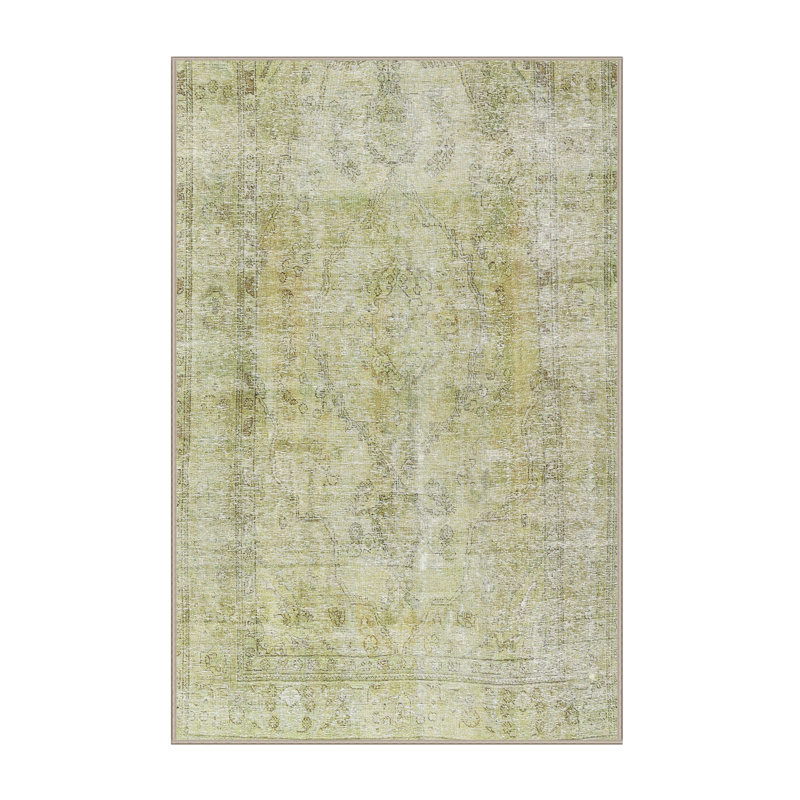 Tapis 100% traditionnel lavable à la machine 3035, Rectangle 3 pi x 5 pi