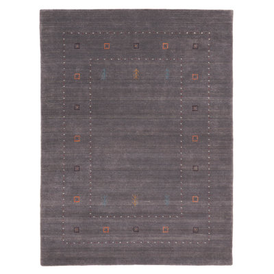 Kashkuli Gabbeh Grey Rug 5'2" x 6'11"