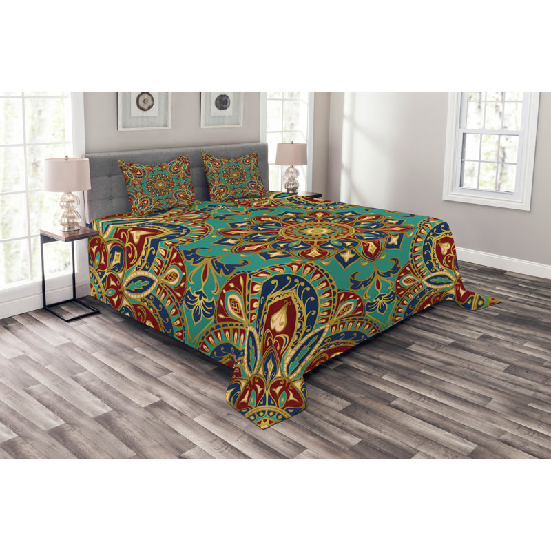 Koussa Bedspread Set with Cushion Cover, 220 x 264 cm