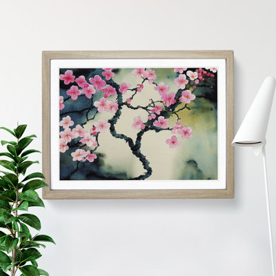 Cherry Blossom Watercolour Flowers Vol.5 - Framed Print