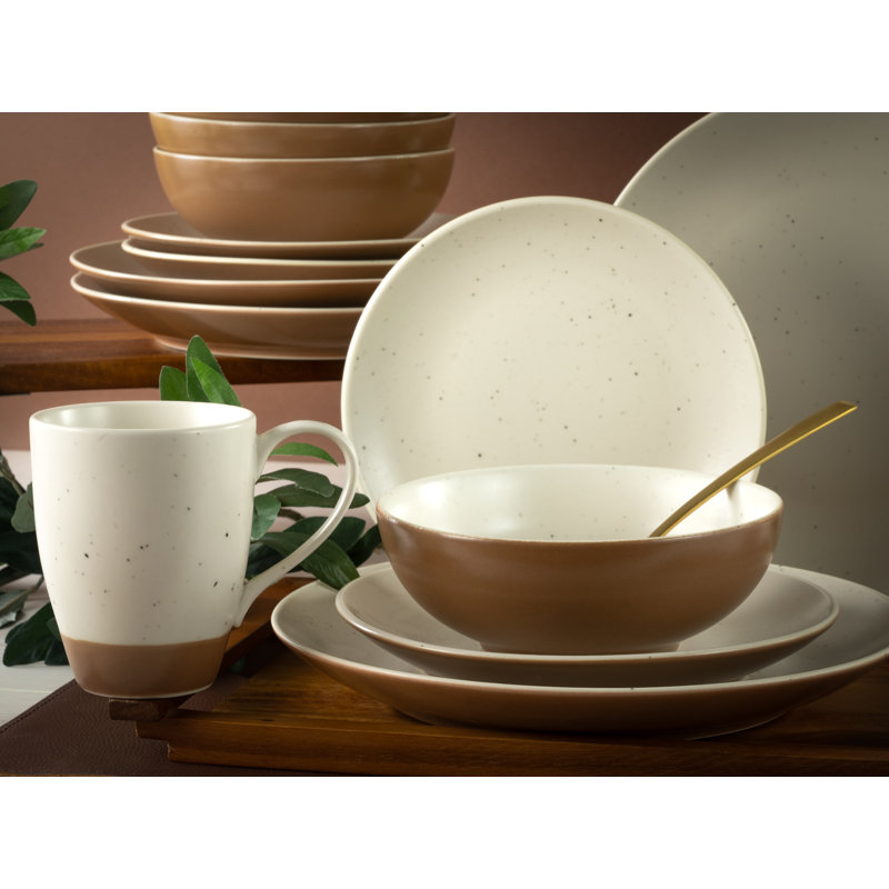 SAND DUNES Piece Stoneware Dinnerware Set - Service for 4