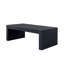 Table basse 47,6 "à nervures noires modernes - Table de centre rectangulaire à profil bas pour le salon