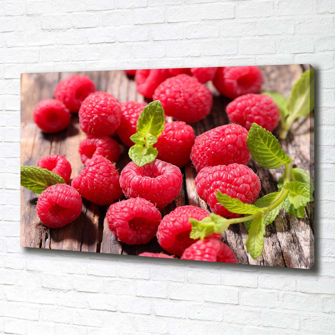 Himbeeren - Kunstdrucke auf Segeltuch