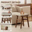 Tabouret de coiffeuse en bois massif Aevah avec coussin de selle, siège éponge à rebond élevé, fauteuil de maquillage facile à assembler-2071100445-2061793535