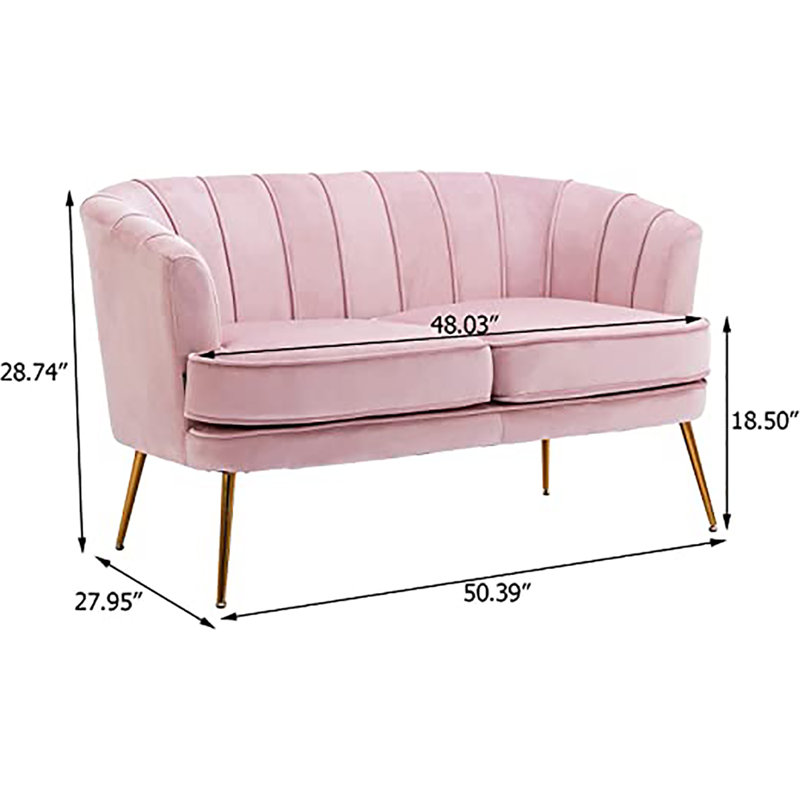 Ledgerwood Velvet Armchair, Light Pink Velvet