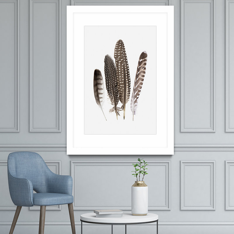 « plumes ii »-cadre photo imprimé sur papier
