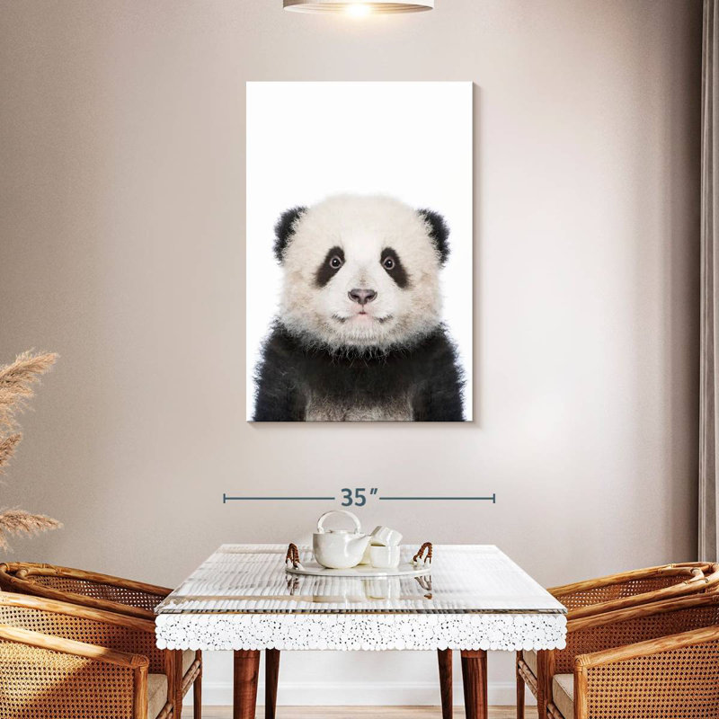 Portrait de panda Brampt, H 45 po x l 30 po