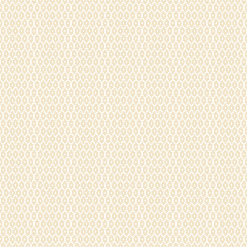 Tiny Ogee - Charcoal 10m Wallpaper, Beige Geometric