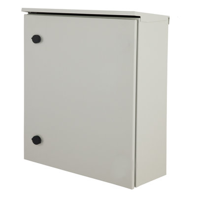 Boîtier électrique d'extérieur avec capuchon de pluie NEMA 4X - Boîte de jonction en acier au carbone imperméable et anti-poussière IP65 (24 x 24 x 8 po)