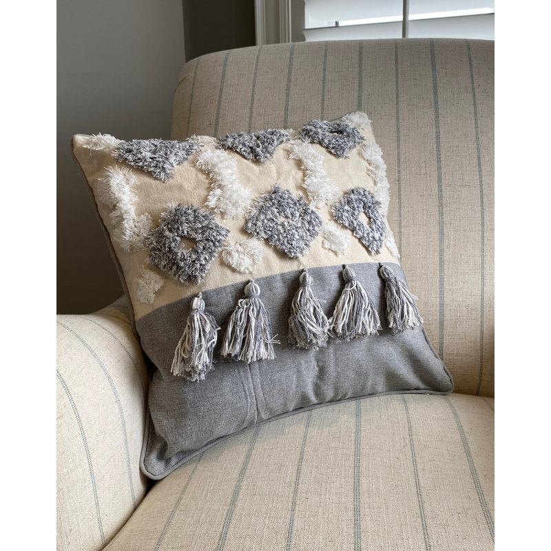 Geometric Cotton Blend Pillow Cover