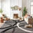Devonshire Abstract Gray/Black/Ivory Area Rug-1674906352
