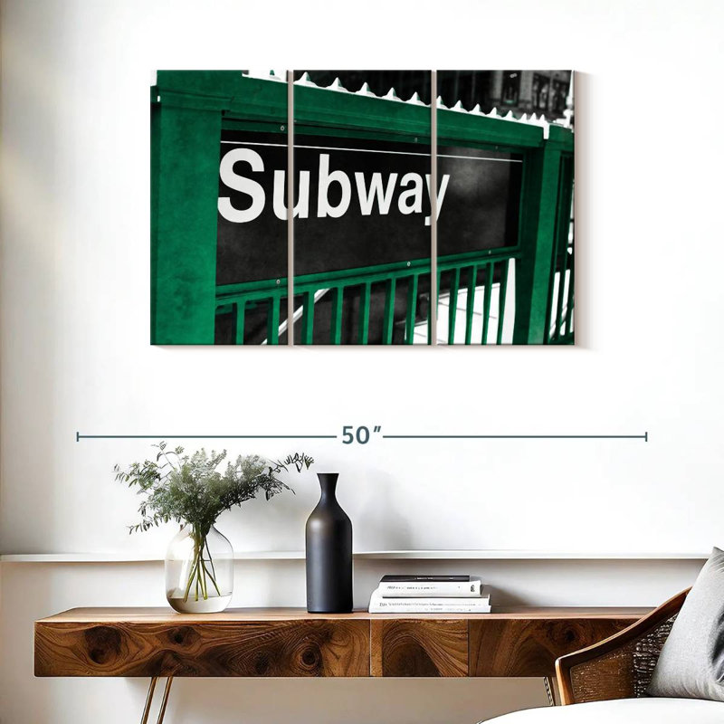 Mehar Subway Sign, 24" H x 38" W