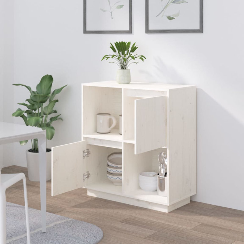 Polston 74cm Solid Wood Sideboard, White