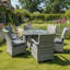 Wicker Patio Dining Set Table,