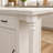 White Transitional Kitchen Island Base With Legs, 57.5" W Storage Cabinet & Prep Station