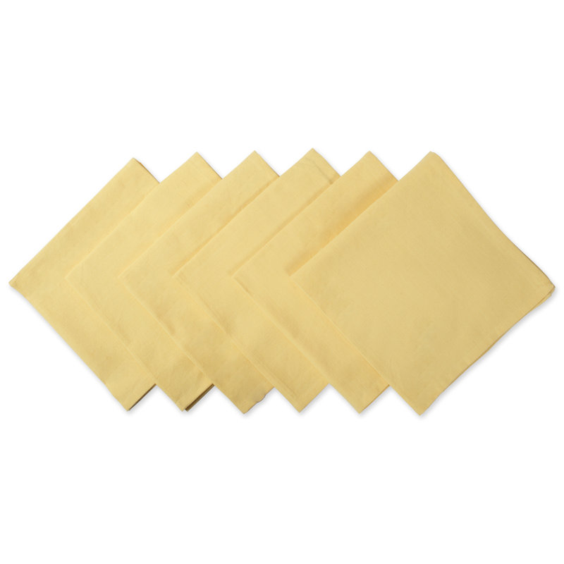 Scheffler Cotton Blend Square Napkin, Yellow