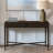 Fluted Dark Brown Console Table With 2 Function - Foyer Feature Hallway