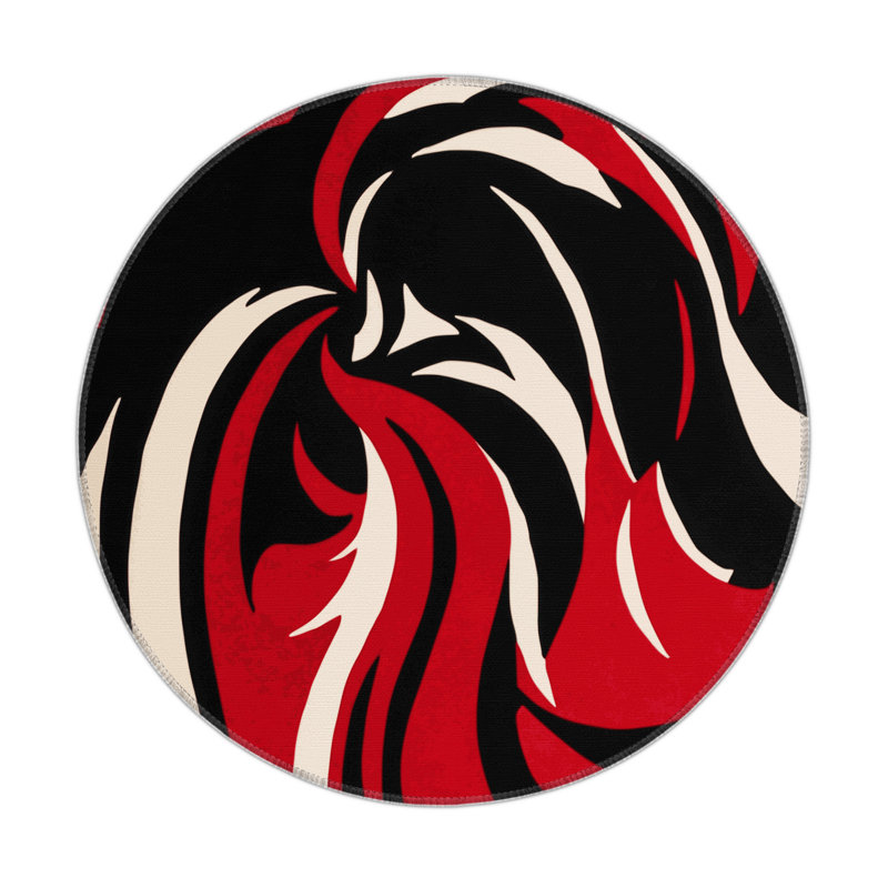 Infernal Edge Indoor And Outdoor Area Rug, Round 5'