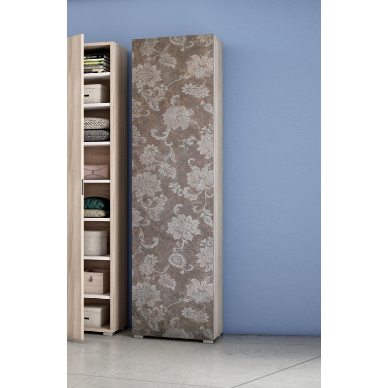 1 Door Manufactured Wood Wardrobe, Elm