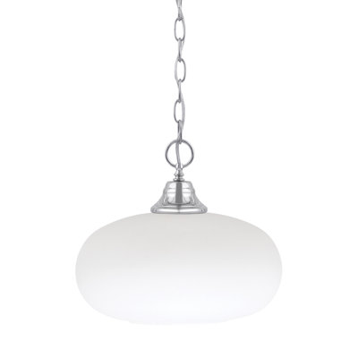 Aeronwen Chain Hung Pendant With 13" Glass