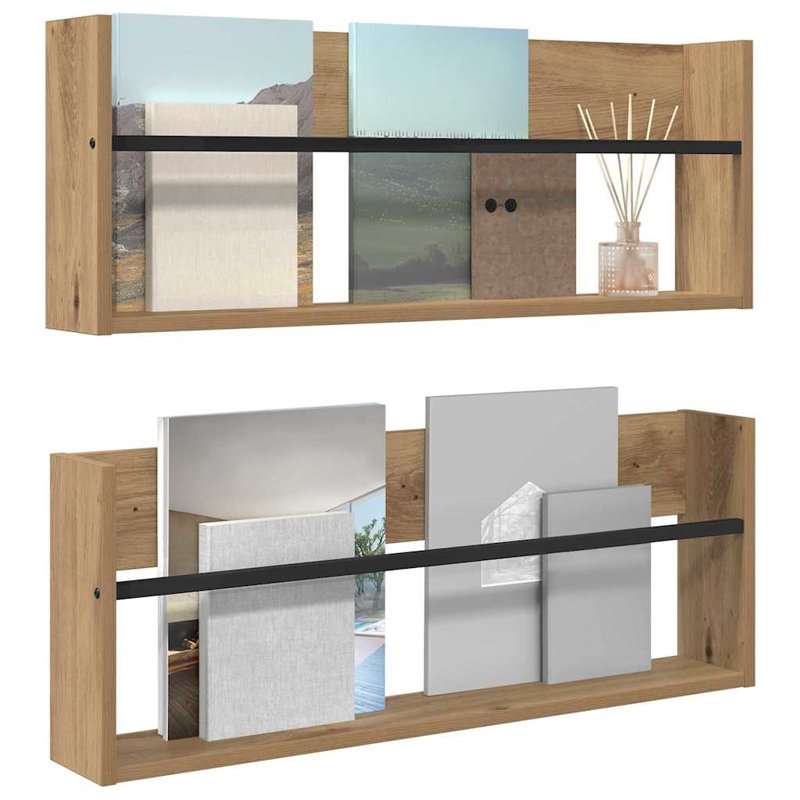 Wood Magazine Rack, Light Brown