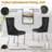 70" Rectangle Dining Set, Luxurious White Faux Marble Top, X-Shaped Stainless Steel Base, Velvet Upholstered Chairs with Tufted Nailhead Trim-2100254610-2100254611