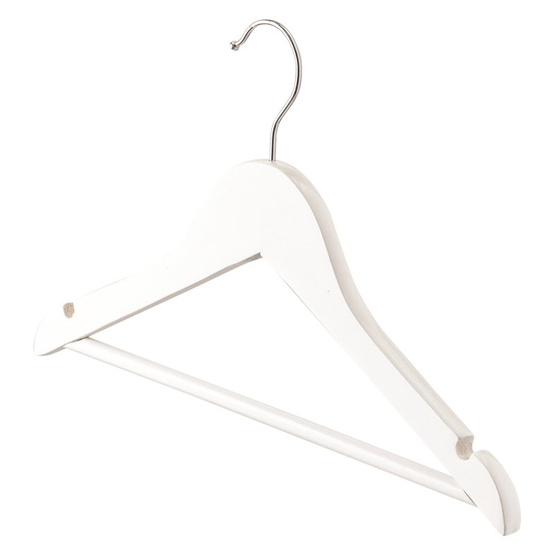 Wooden Children's Clothes Hanger, White
