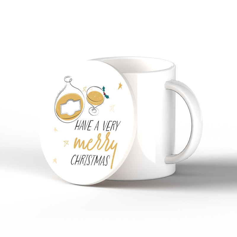 Carley Ceramic Round 1 Piece Coaster
