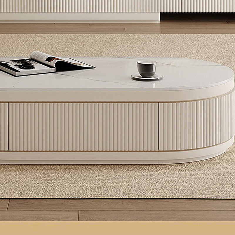 Cream Style Slate Expandable Coffee Table
