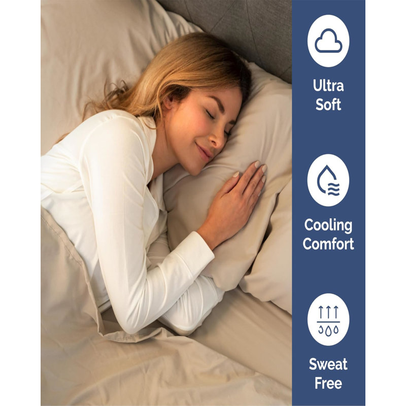Off White Queen Microfiber Deep Pocket Sheet Set