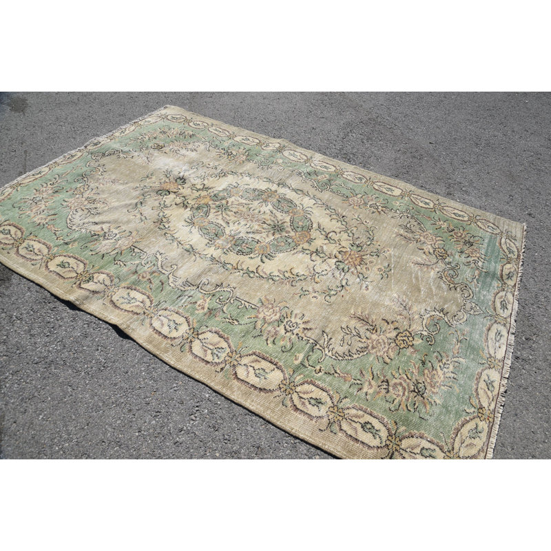 Tapis marocains verts, grands tapis de 5,7 x 9 pi, tapis turcs, tapis de sol, tapis rétro, tapis Boho