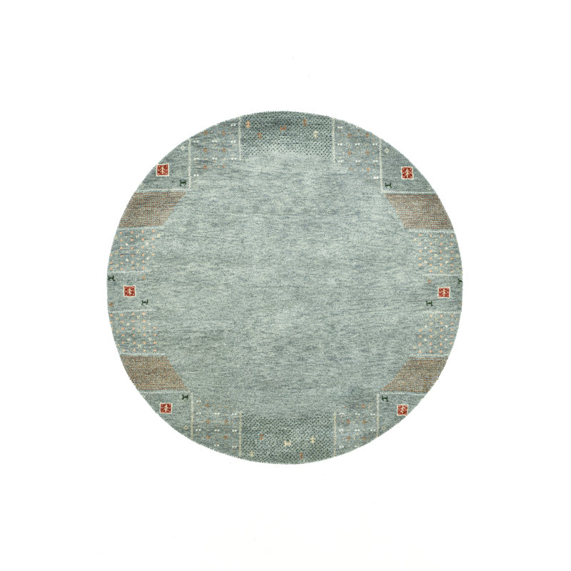 Hand Hooked Wool Grey Indoor Rug, Round 150cm