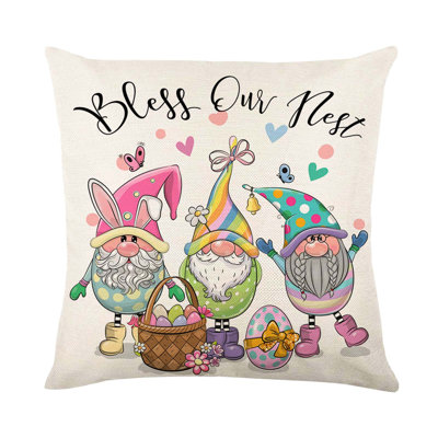 Easter Linen Cushion Cover Cushion Cover Living Room Decor Cushion Cover