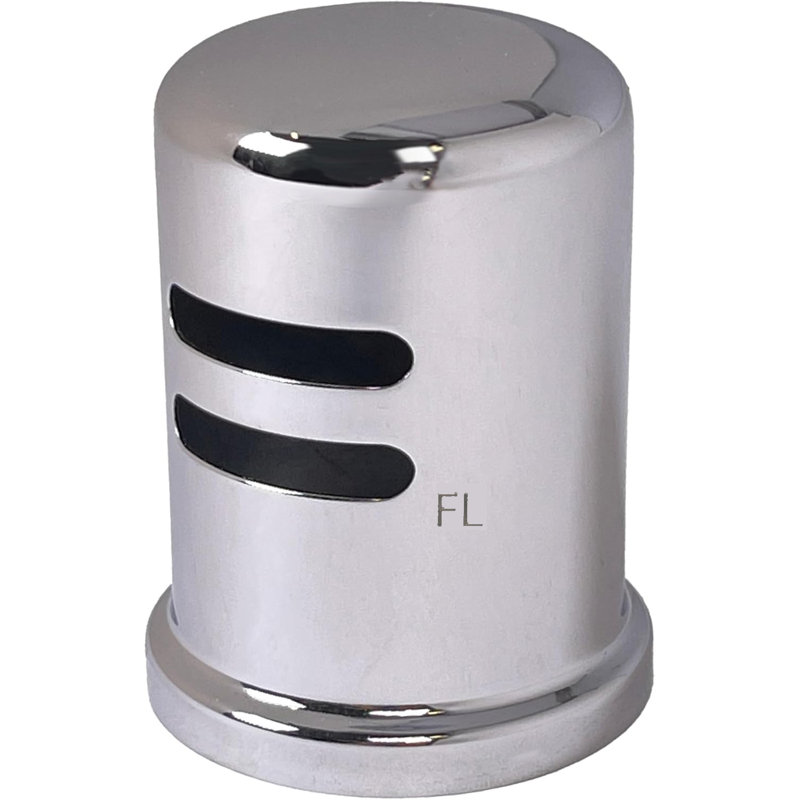 1-3/4" x 2-3/4" Solid Brass Air Gap Cap Only, Skirted, Polished Chrome
