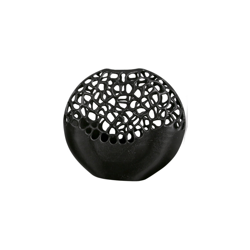 Epimenio Aluminum Table Vase, 4cm H x 18cm W x 8cm D