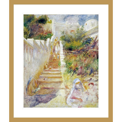 «The Steps Algiers» par Pierre-Auguste Renoir, impression giclée encadrée